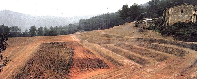 Finca can Calopa després de l'artigatge.