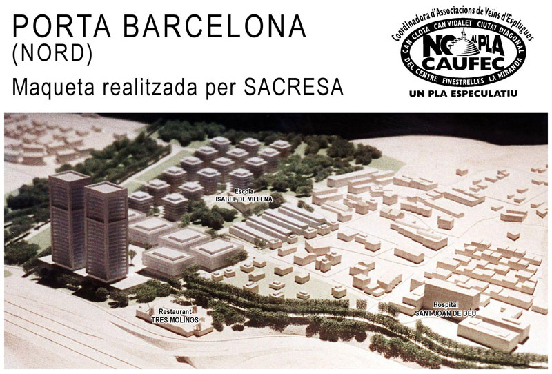 Maqueta del projecte Caufec a Esplugues